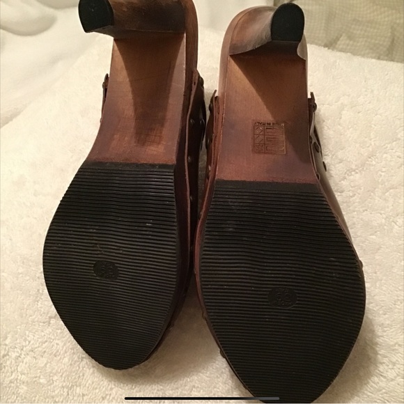 Studded Leather Heeled Clogs - Picture 11 of 11